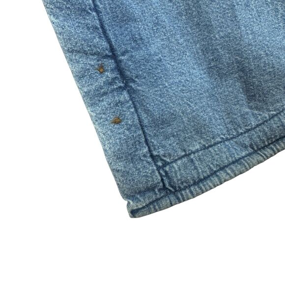Woolrich Large Shacket Jean Jacket Fleece Lined Button Chore Barn Western Womens - Picture 16 of 16